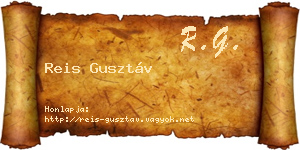 Reis Gusztáv névjegykártya