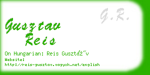 gusztav reis business card